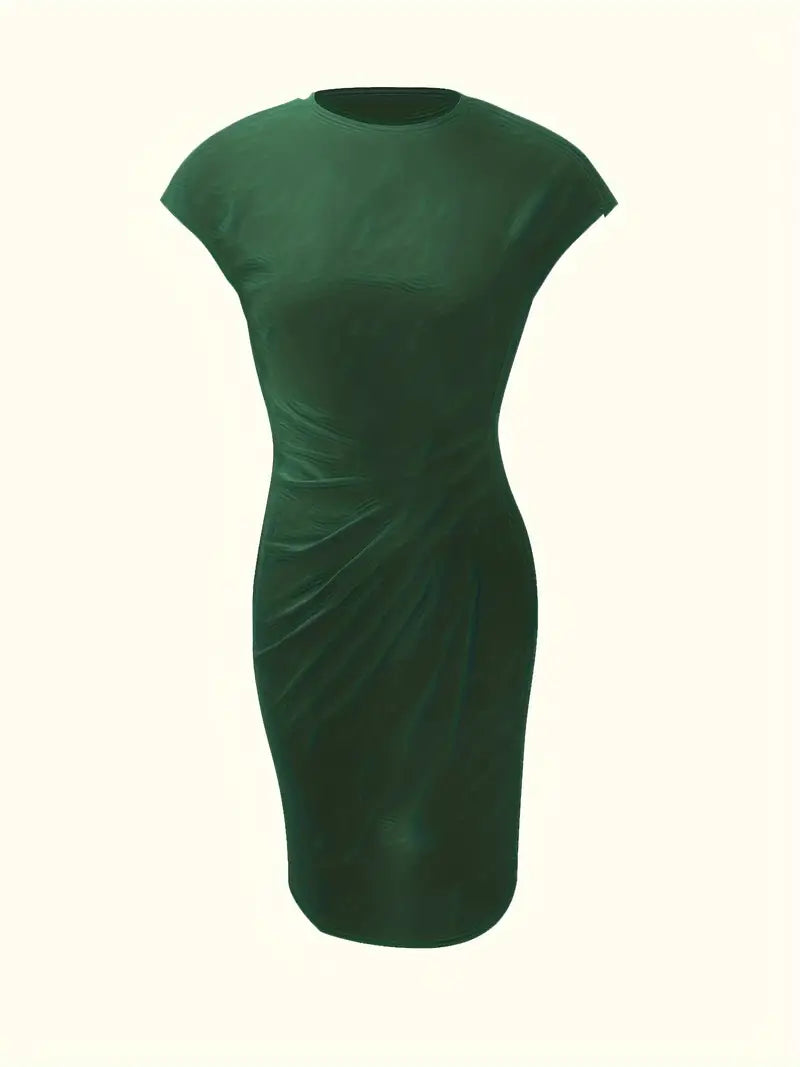 Jula - Damen Midikleid mit Raffdetail und Kurzarm
