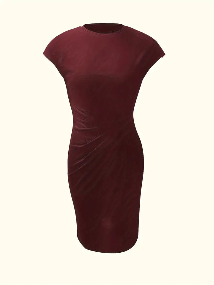 Jula - Damen Midikleid mit Raffdetail und Kurzarm