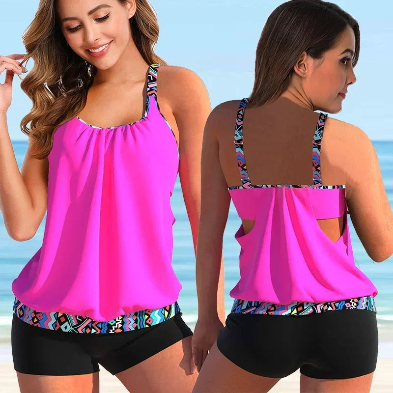 Stylisches Blumenmuster-Bikini-Set