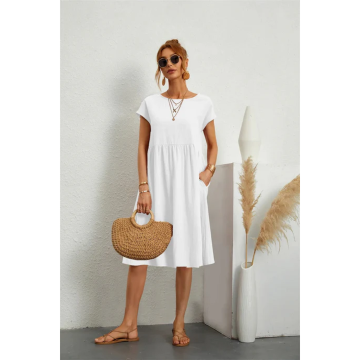 Lara - Damen Sommerkleid mit kurzen Ärmeln und stilvollem Design