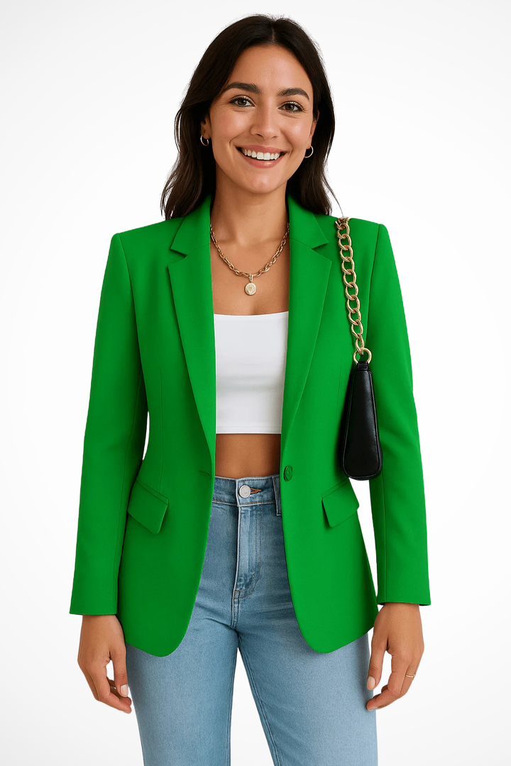 Alexis - Damen Blazerjacke mit offenem Vorderteil und langen Ärmeln