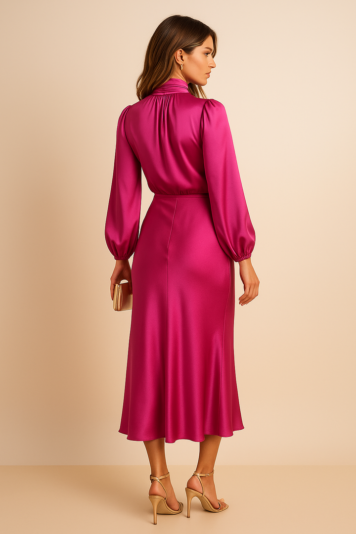 Frieda - Damen Midikleid mit hoher Taille