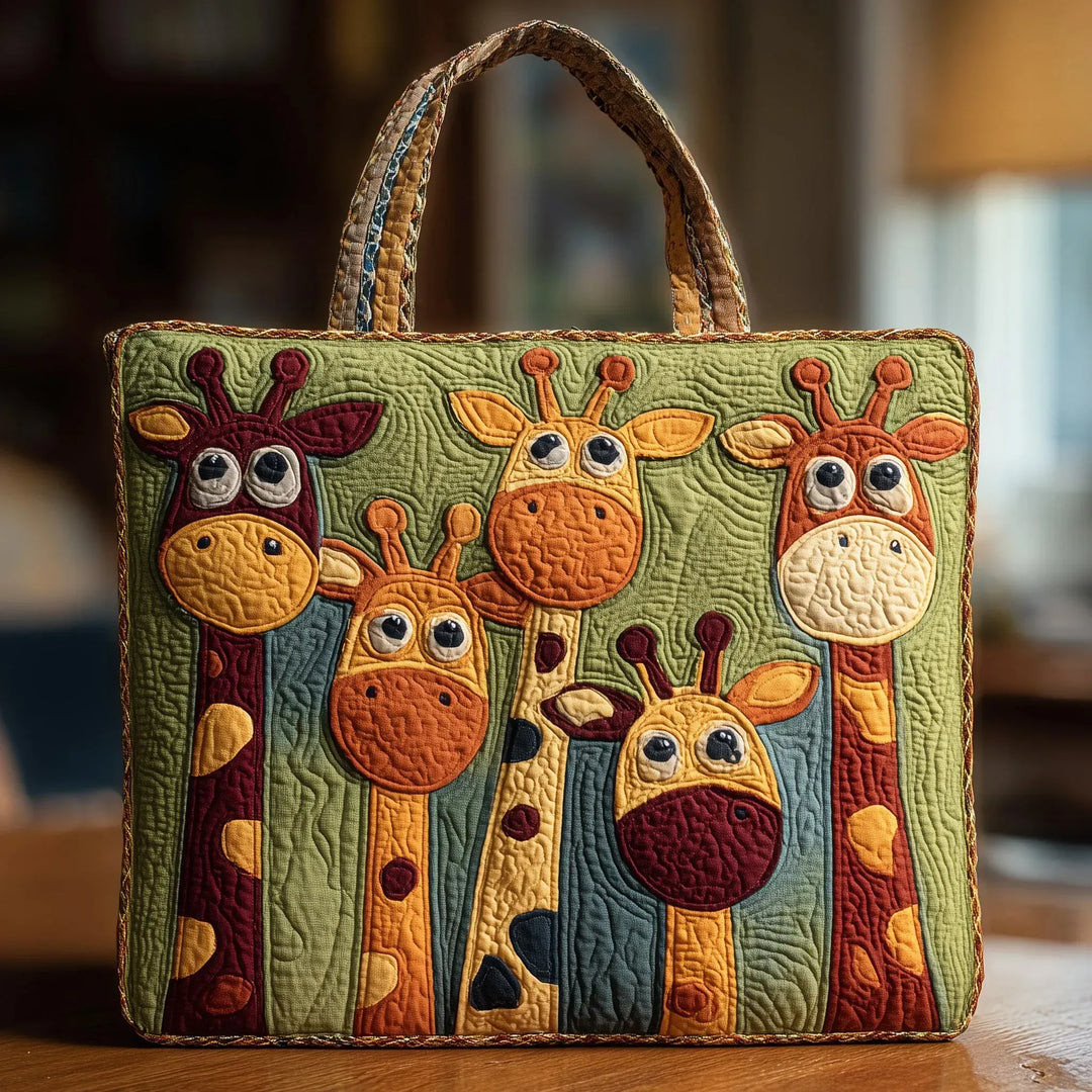 Gesteppte Tote Bag mit Motiv Giraffe von Maria Zürich
