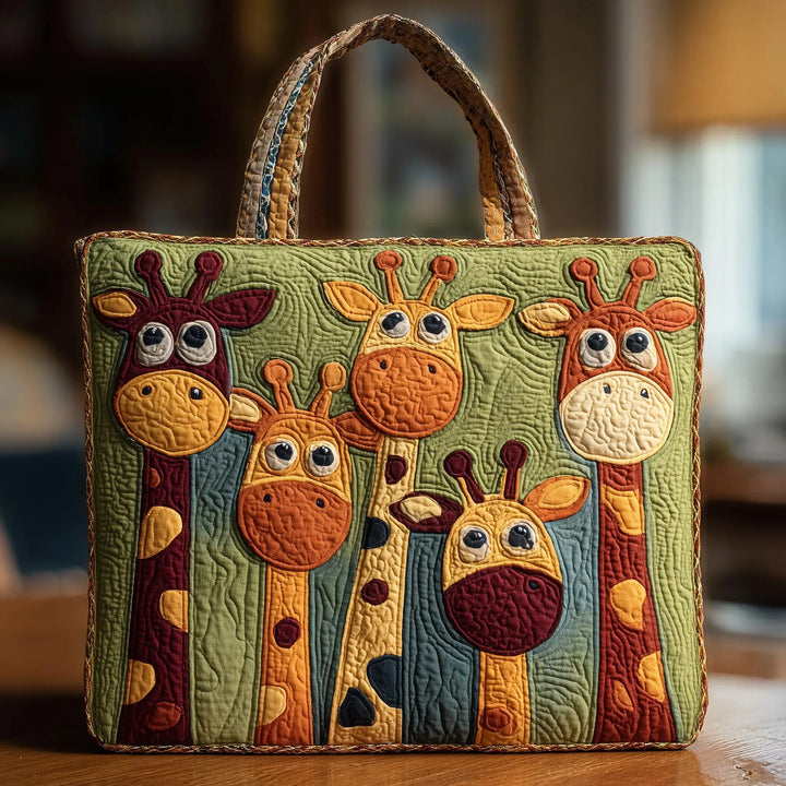 Gesteppte Tote Bag mit Motiv Giraffe von Maria Zürich