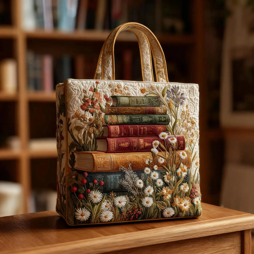 Gesteppte Tote Bag mit Motiv Blumenmuster von Maria Zürich