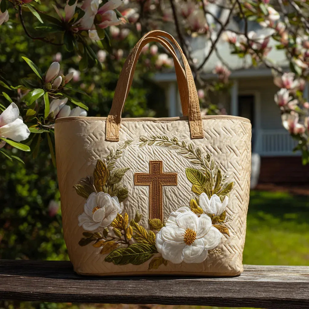 Gesteppte Tote Bag mit Motiv Heiliges Kreuz von Maria Zürich