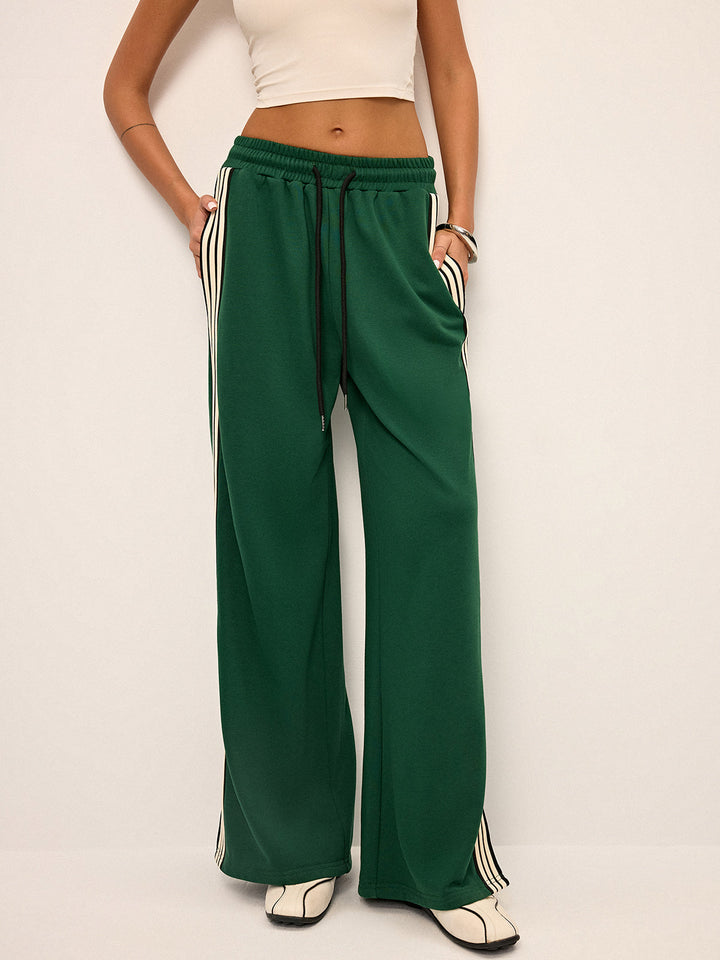 Bess Jogginghose mit weitem Bein und elastischem Bund aus Polyester für Damen