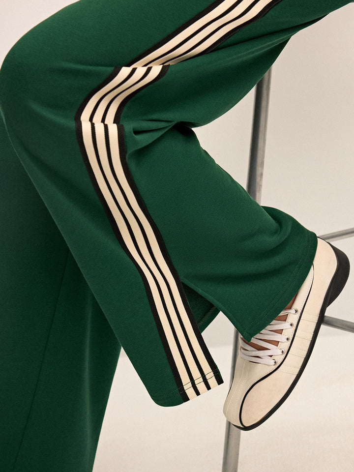 Bess Jogginghose mit weitem Bein und elastischem Bund aus Polyester für Damen