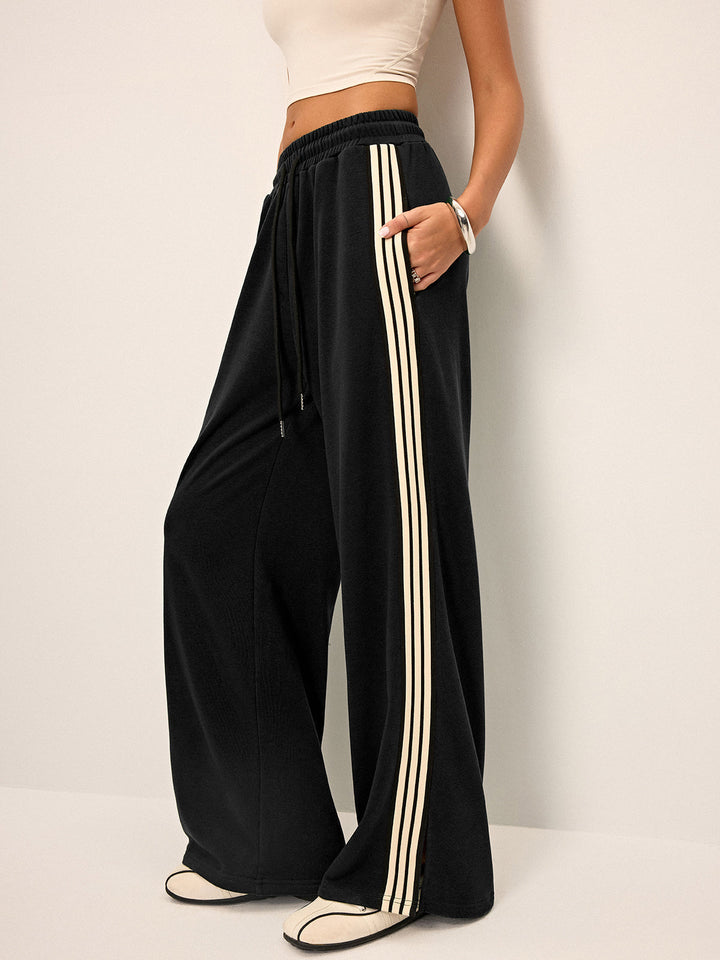Bess Jogginghose mit weitem Bein und elastischem Bund aus Polyester für Damen
