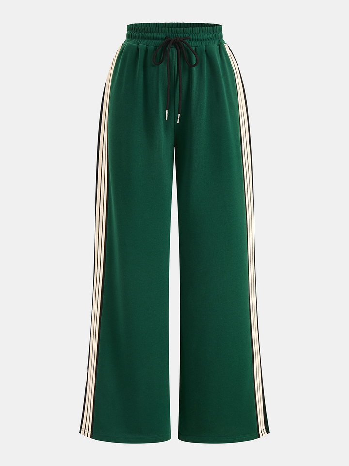 Bess Jogginghose mit weitem Bein und elastischem Bund aus Polyester für Damen