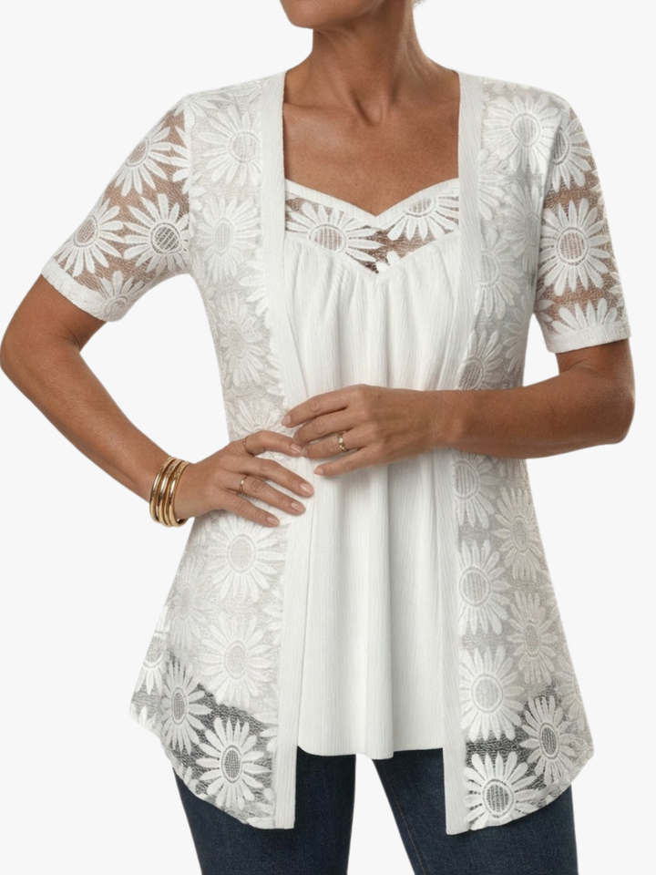 KANTEN BLUSE FÜR FRAUEN