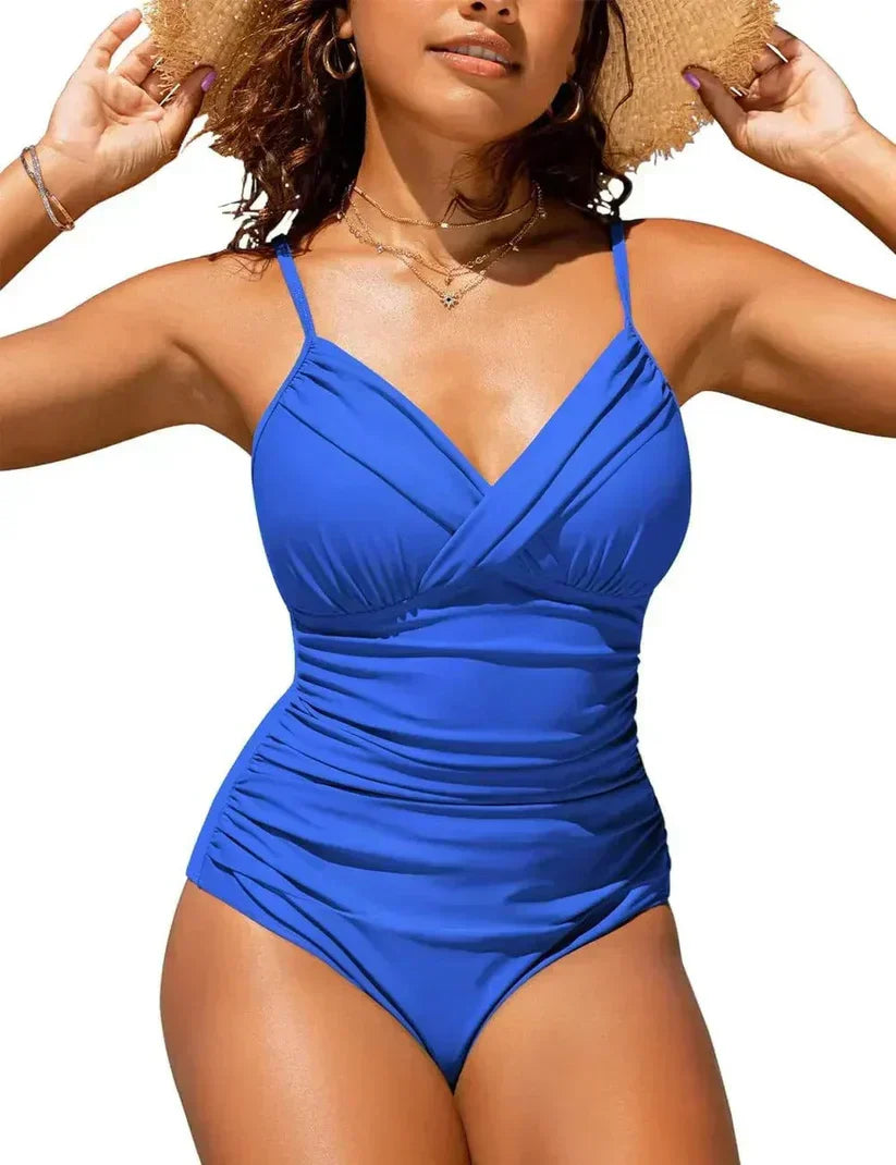 Push-Up Badeanzug mit V-Ausschnitt für Frauen