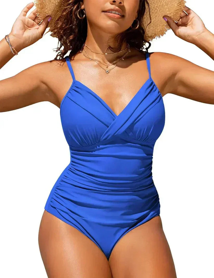 Push-Up Badeanzug mit V-Ausschnitt für Frauen