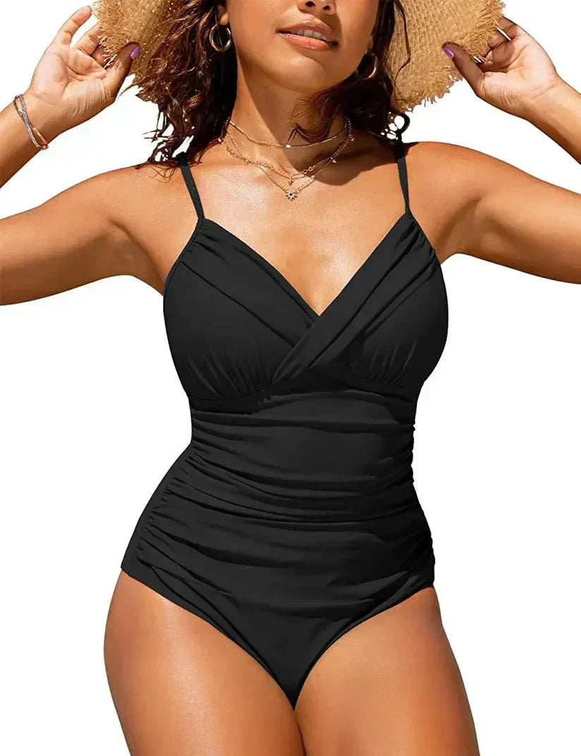 Push-Up Badeanzug mit V-Ausschnitt für Frauen