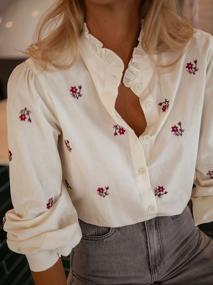Iris Bluse mit Blumenmuster für Damen