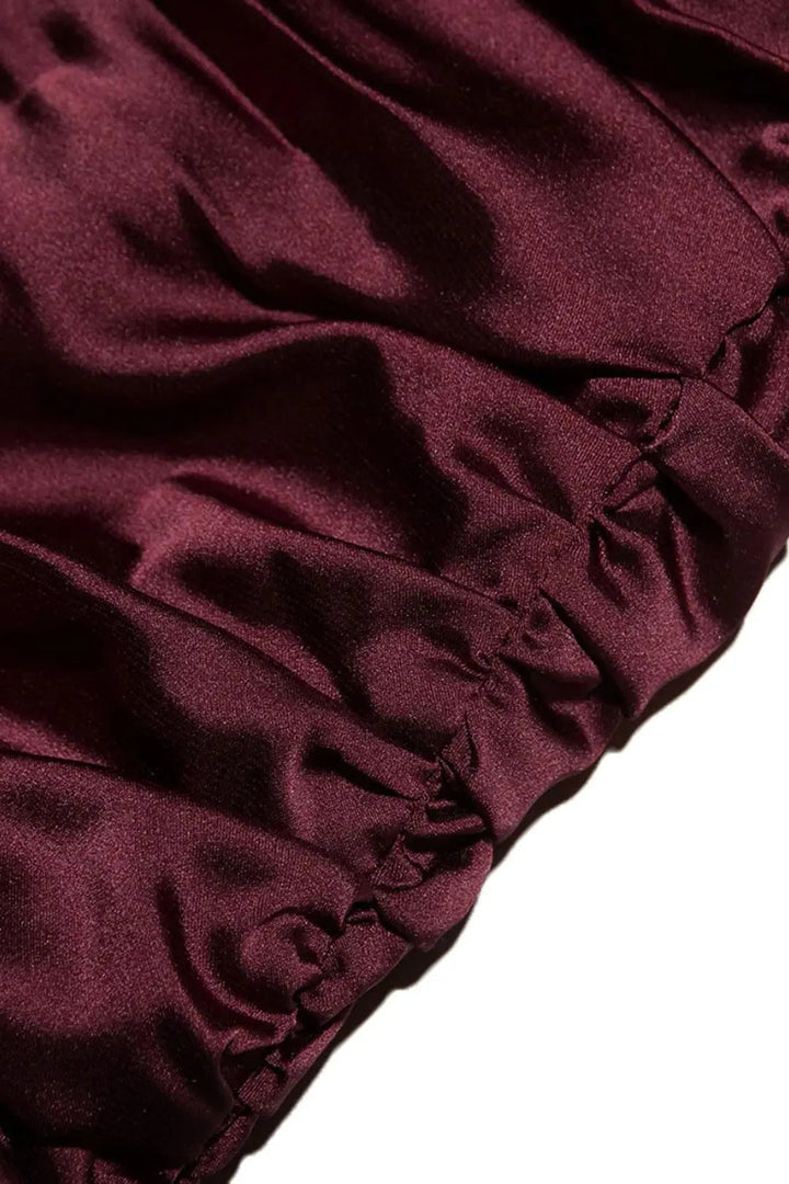 BROOKLYN - Strapless Satin-Corsage-Minikleid mit drapiertem Schärpen-Detail