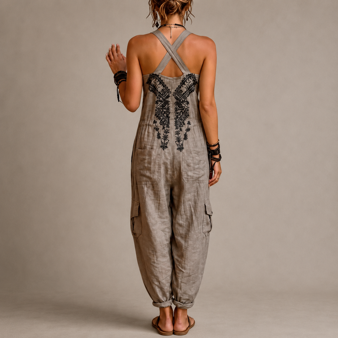 Astrid bestickter Boho-Jumpsuit von Maria Zürich – Ansicht 2