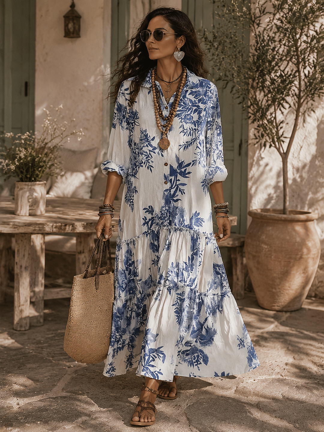Elina - Bauchkaschierende Kleid mit Knöpfen