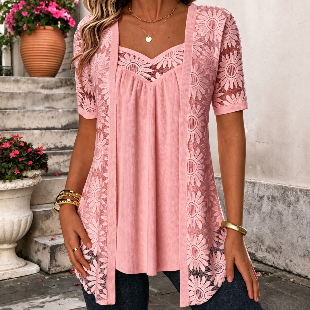 KANTEN BLUSE FÜR FRAUEN