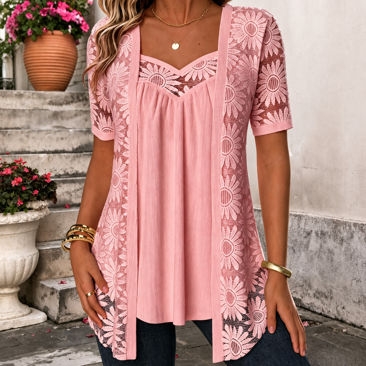 KANTEN BLUSE FÜR FRAUEN