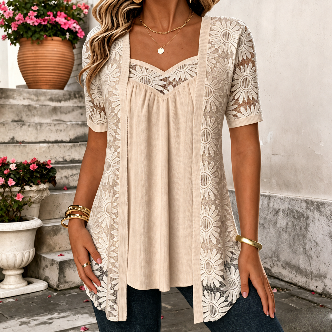 KANTEN BLUSE FÜR FRAUEN