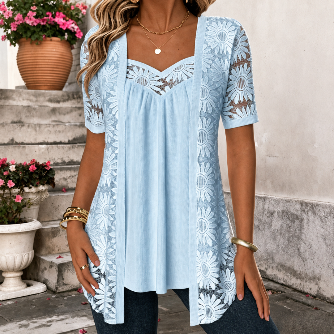KANTEN BLUSE FÜR FRAUEN