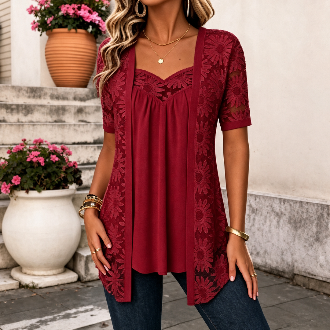 KANTEN BLUSE FÜR FRAUEN