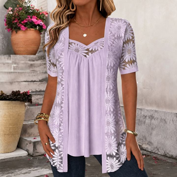 KANTEN BLUSE FÜR FRAUEN