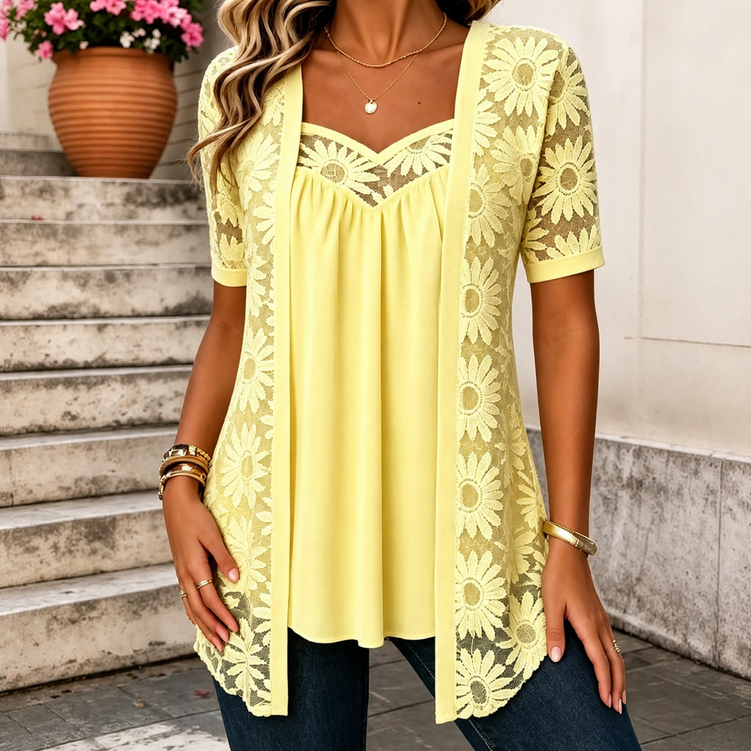 KANTEN BLUSE FÜR FRAUEN