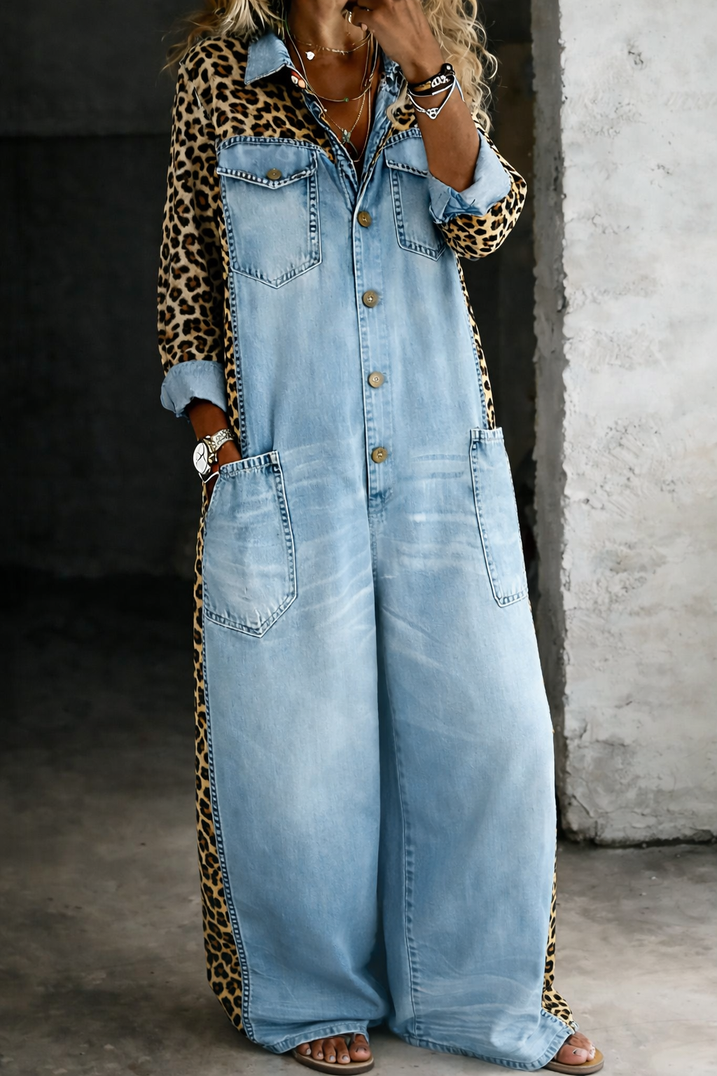 Amanda Denim-Jumpsuit von Maria Zürich — Vorderansicht
