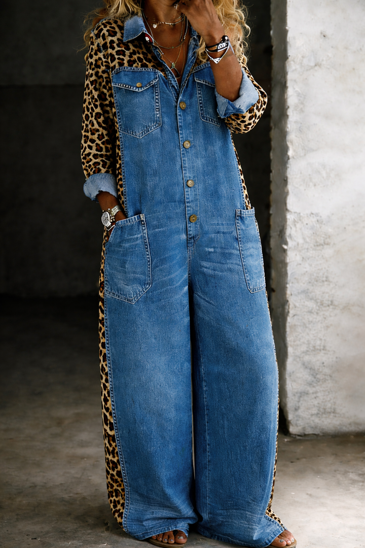 Amanda Denim-Jumpsuit von Maria Zürich — Rückansicht