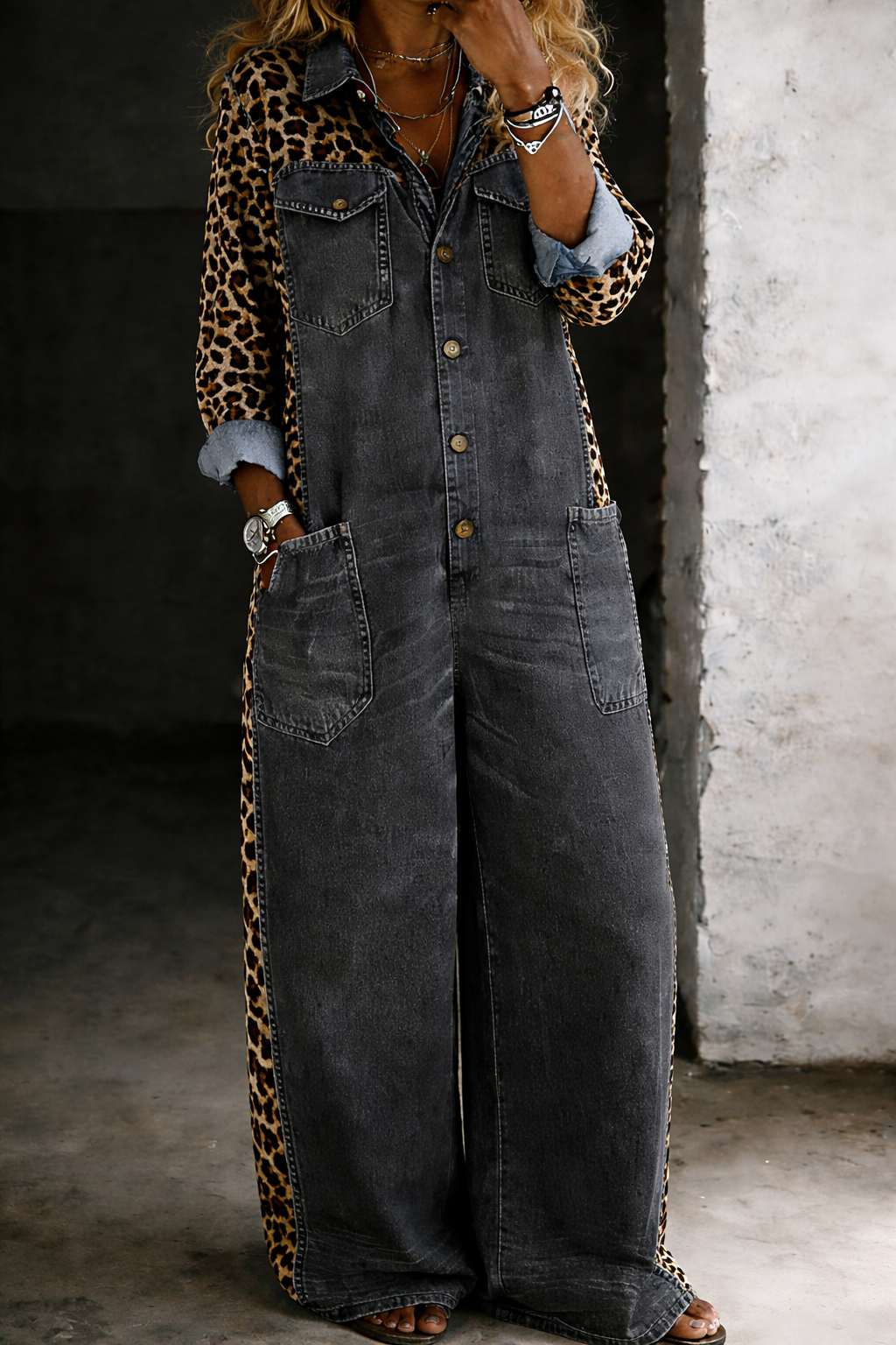 Amanda Denim-Jumpsuit von Maria Zürich — Detailansicht