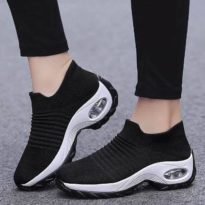 Damen Socken-Sneaker mit Luftkammer und dicker Sohle