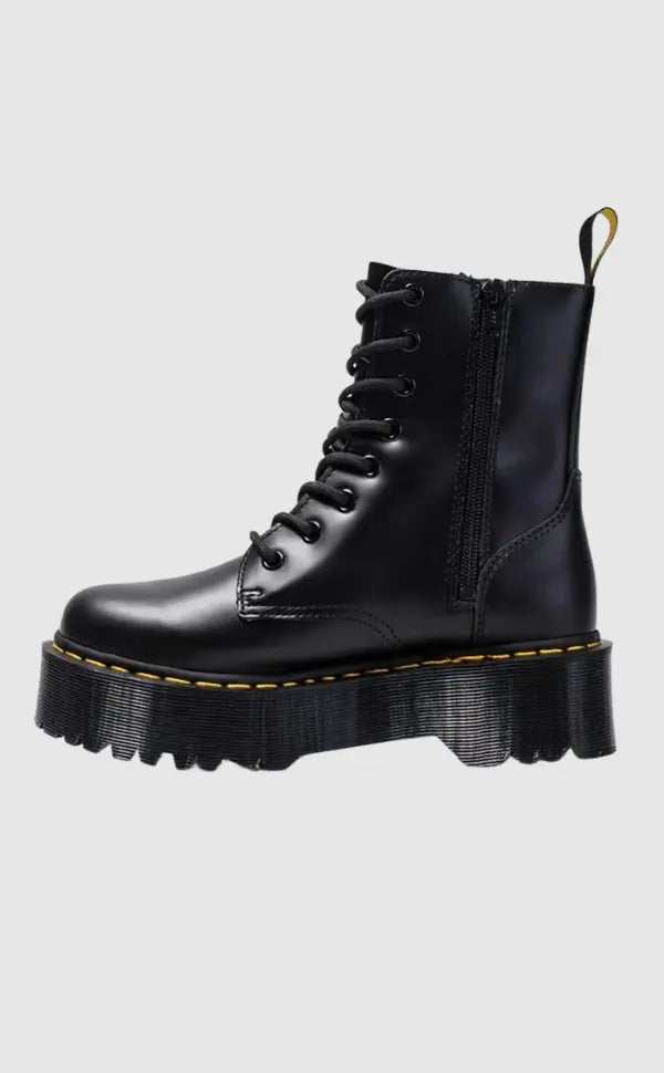 Damen Stiefeletten mit Plateau-Sohle und Schnürung