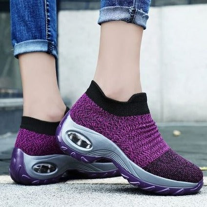 Damen Socken-Sneaker mit Luftkammer und dicker Sohle