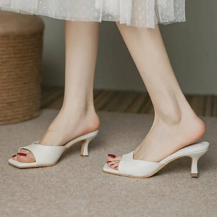 Elegante Damen-Mules mit niedrigem Absatz – Victoria