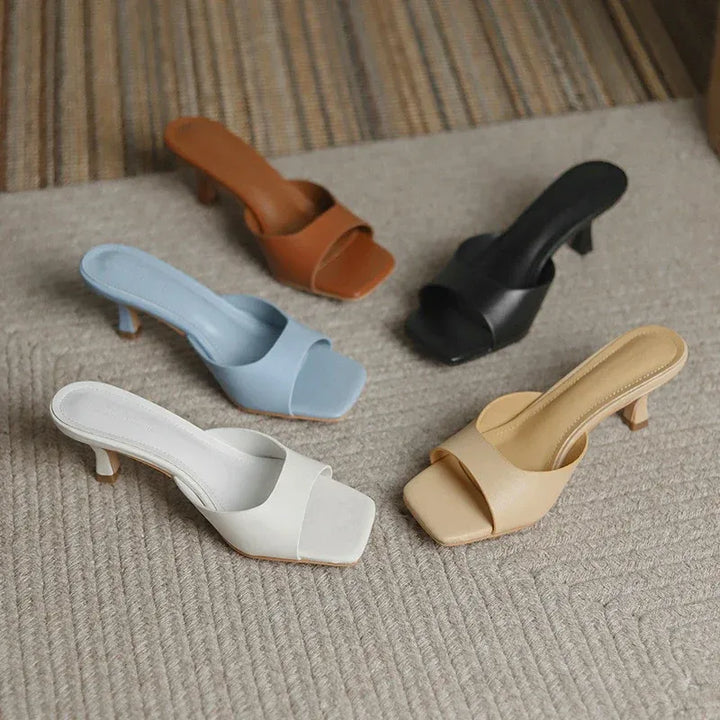 Elegante Damen-Mules mit niedrigem Absatz – Victoria