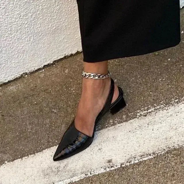 Elegante Damen Pumps mit Krokodildruck - Delphine