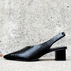 Elegante Damen Pumps mit Krokodildruck - Delphine