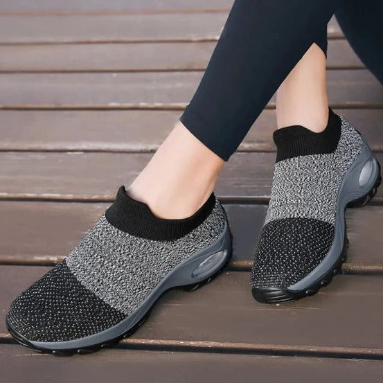 Damen Socken-Sneaker mit Luftkammer und dicker Sohle