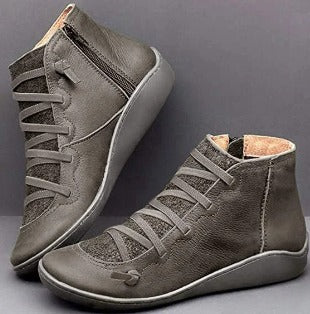 Unisex - Stiefeletten mit Schnürung und Reißverschluss