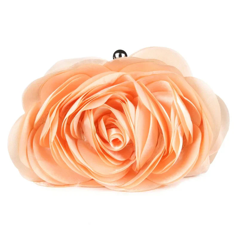 Abendtasche mit Blume und Kette | Elegant