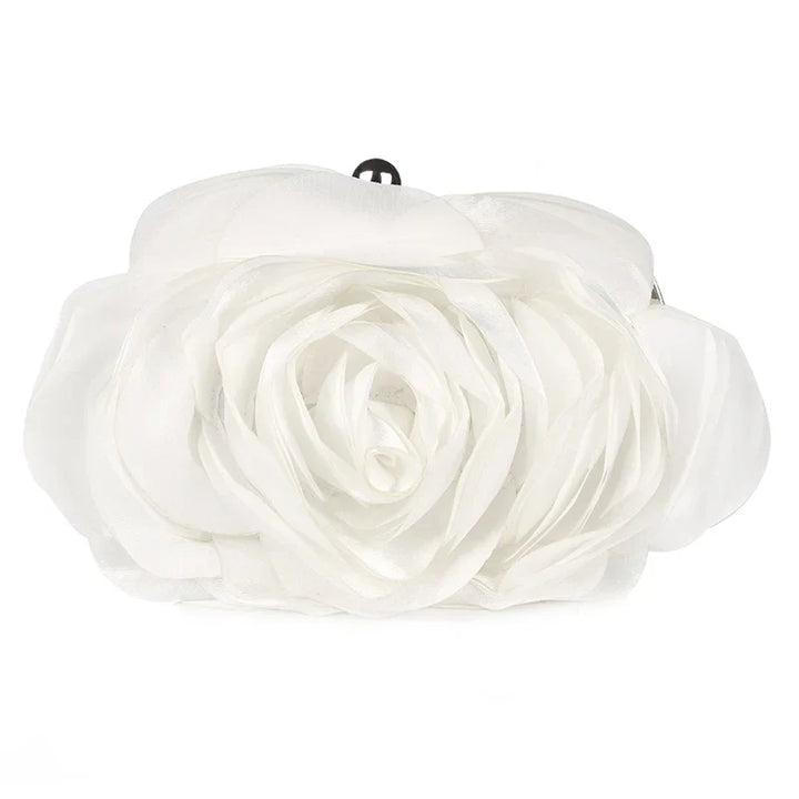 Abendtasche mit Blume und Kette | Elegant