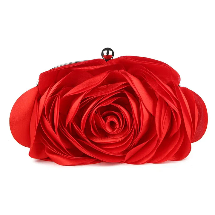 Abendtasche mit Blume und Kette | Elegant