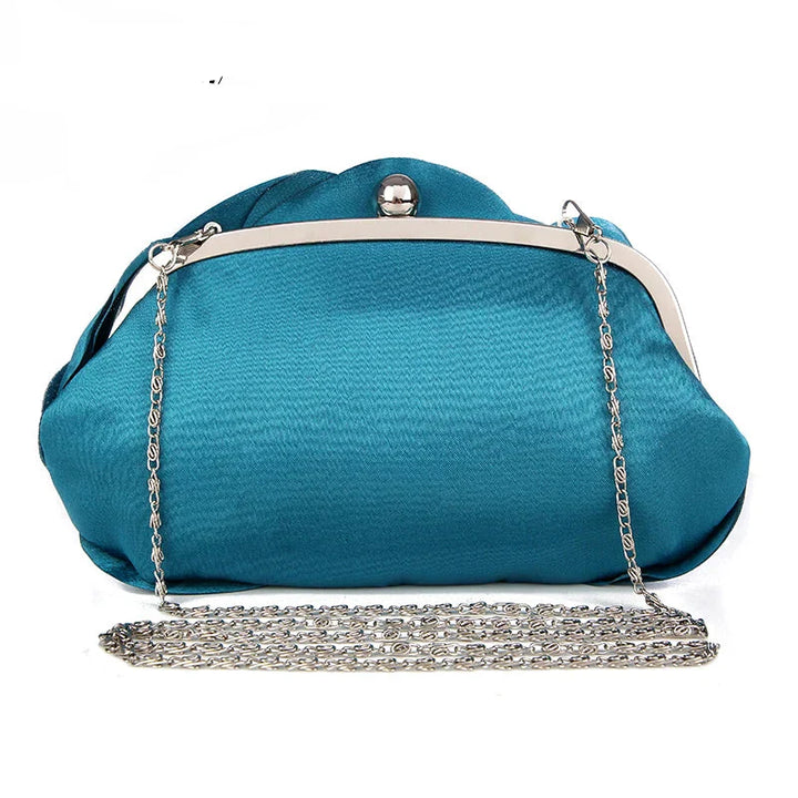 Abendtasche mit Blume und Kette | Elegant