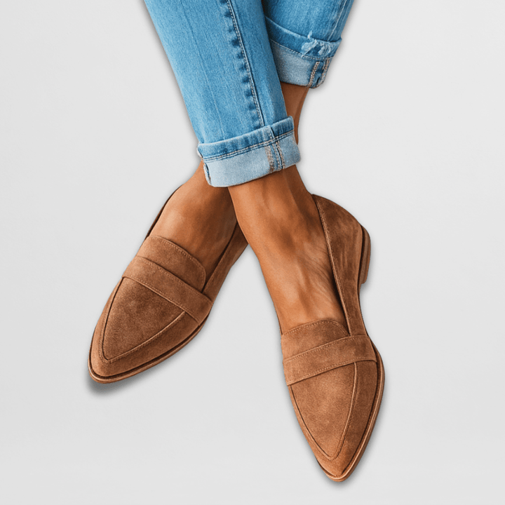 Lotte - Damen Slipper mit Spitzer Form und Klassischem Riemen