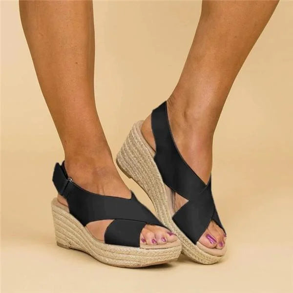 Kilsandalen | Plattform | Sommer | Espadrillesandalen | Orthopädische Sandalen für Frauen