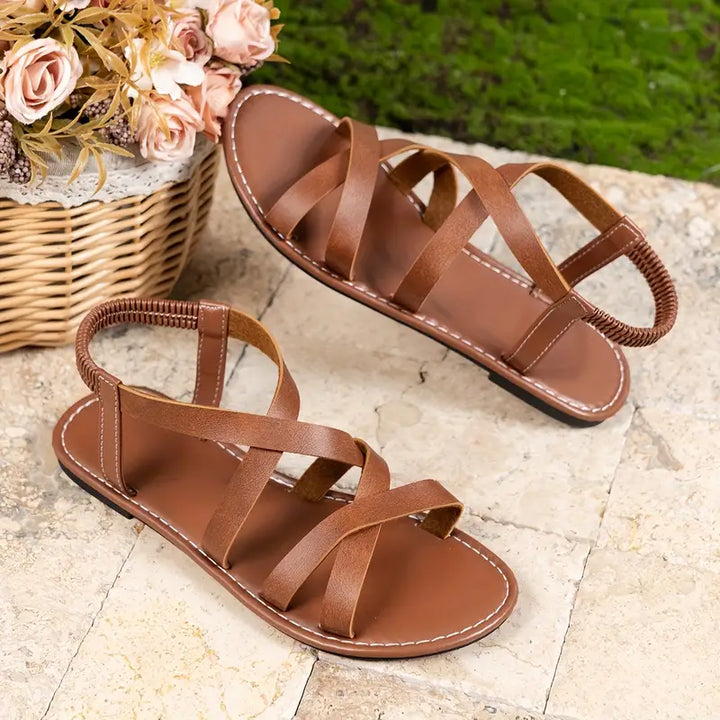 Katrin - Damen Sandalen mit gekreuzten Riemen für den Sommer