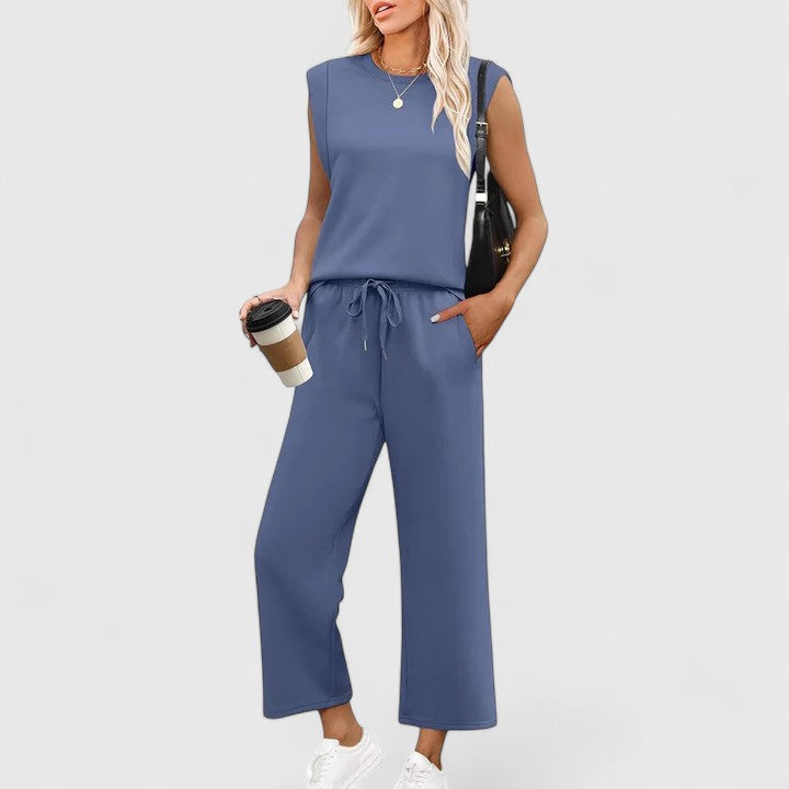 Tatiana - Damen Loungewear-Set mit weitem Hosenbein