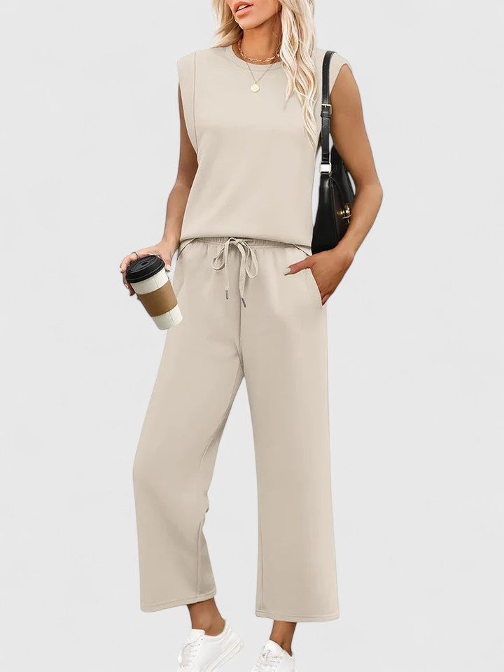 Tatiana - Damen Loungewear-Set mit weitem Hosenbein